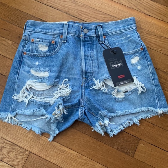 Levi's Pants - Levi’s 501 High-Waisted Denim Shorts